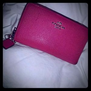 Pink Coach Pebble Wallet